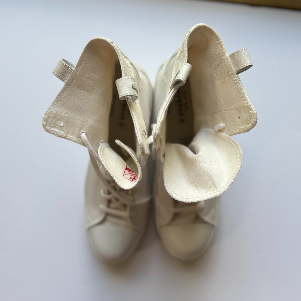 Converse Hi Platform Shoes Womens Size 12.5 White70 De Luxe Heel Western A10335C - Picture 2 of 9